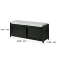 thumbnail image 5 of Benjara Bench with 2 Sliding Cabinets and Ring Pulls, Black, 5 of 5