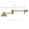 thumbnail image 3 of Whitehaus Vintage III Plus Wall Mount Retractable Swing Spout Pot Filler with Cross Handles, 3 of 4