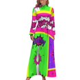 thumbnail image 2 of Vestido largo de estilo coreano con diseño de cómics, brillante y colorido, para ocasiones formales, 2 of 5
