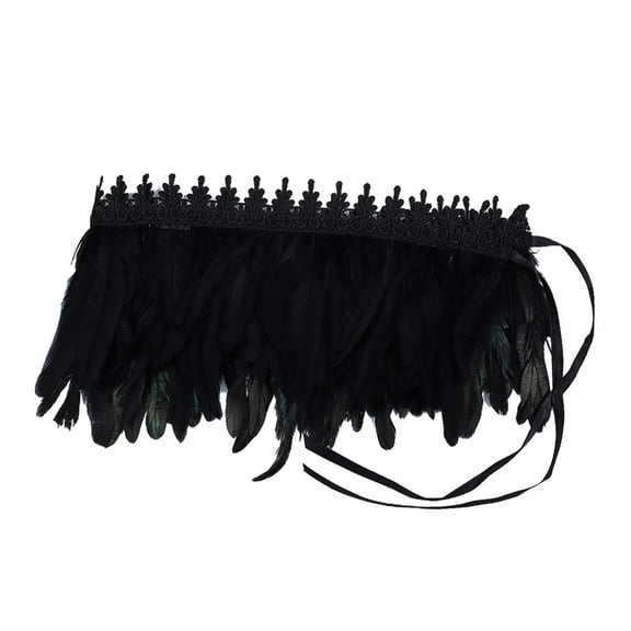 QccHieUs Feather Shrug Shawl Cape Comfortable Ladies Versatile Black Stole Poncho Fashion