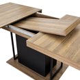thumbnail image 4 of Aukfa Rectangular Dining Room Table for 6-10, Extendable Kitchen Tables for Living Dining Room, Black Brown, 4 of 7