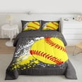 thumbnail image 2 of Castle Fairy Boys Girls Baseball Twin Comforter Sets,Abstract Graffiti Splash Bedding Set, 2 of 8