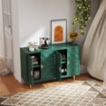 thumbnail image 3 of CBJCBJ 48" Modern Accent Sideboard Buffet Cabinet with 4 Doors & Shelves, Credenza for Living Room Storage,Green, 3 of 10