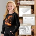 thumbnail image 2 of Xoenoiee Horse Fire Print T-Shirt for Girls Long Sleeve Pullover Crop Top Graphic Shirts Sweatshirts Crew Neck Tees Shirt, 13-14 Years, 2 of 7