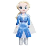 Disney Frozen Talking 10 Inch Small Plush Toy, Elsa In Her Blue Travel Dress and Cape, Officially Licensed Kids Toys for Ages 3 Up, Easter Basket Stuffers and Small Gifts