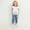 White, variant on CARETOO Infat Baby Girl Cute Clothes 2Pcs Summer Outfit Ruffle Tops Ripped Jeans Suits Set