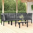 thumbnail image 1 of vidaXL 5 Piece Garden Lounge Set Black and Grey Poly Rattan, 1 of 5