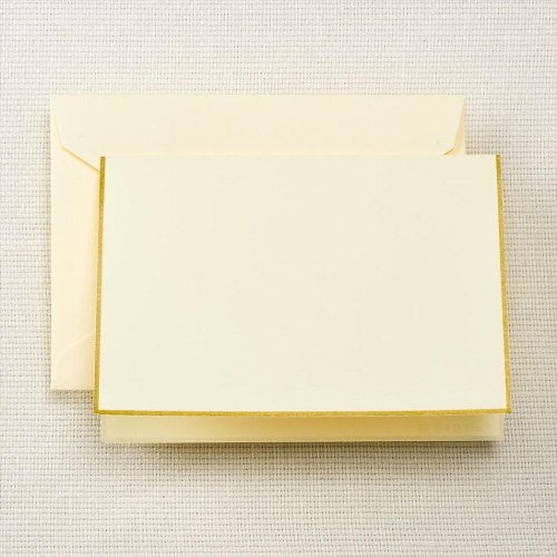 Crane & Co. Gold Bordered Ecruwhite Note