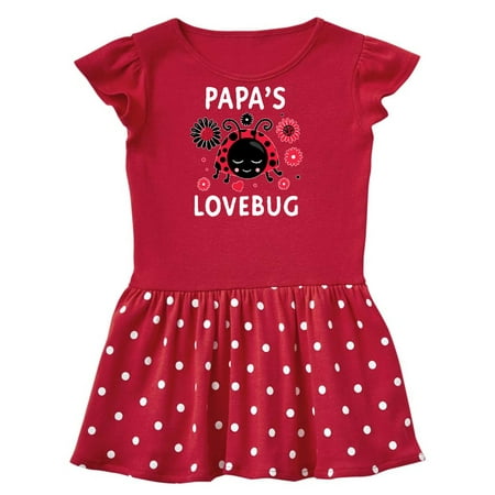 

Inktastic Valentine s Day Papa s Lovebug Gift Toddler Girl Dress