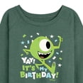 thumbnail image 3 of Disney Monsters Inc - Mike Yay It's My Birthday - Women's Lightweight French Terry Long Sleeve Shirt, 3 of 5