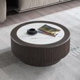 thumbnail image 3 of LiviNest Round Coffee Table 31.5 Inch Modern Faux Marble Top: Compact Living Room Table with Sturdy Pedestal Base for Small Space - Easy Assembly & Multi-Functional Accent Table for Apartment, 3 of 6