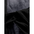 thumbnail image 5 of Fangasis Men's Wrap Robe Long Sleeve Dressing Gown Hoodie Bath Robes Mens Full Length Towelling Thermal Sleeping Pajamas Black Gray S, 5 of 8