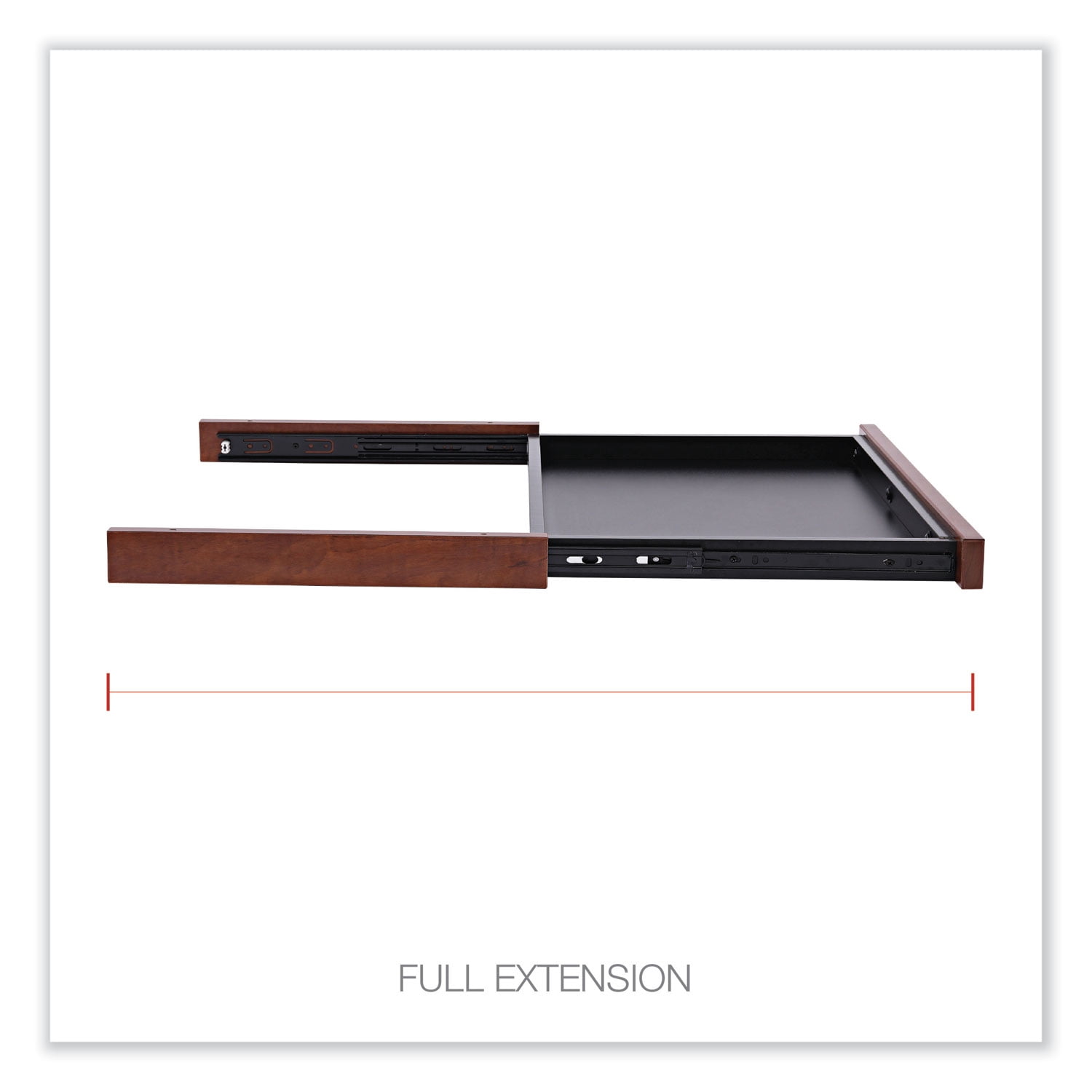 Alera Valencia Series Center Drawer, 24.5w x 15d x 2h, Medium Cherry -ALEVA312414MC