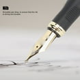 thumbnail image 4 of Pluma Estilográfica De Metal, Pluma Estilográfica De Escritura Suave Con Punta Fina Con Agarre Ergonómico Y Clip Para Firmas De Reuniones De, 4 of 7