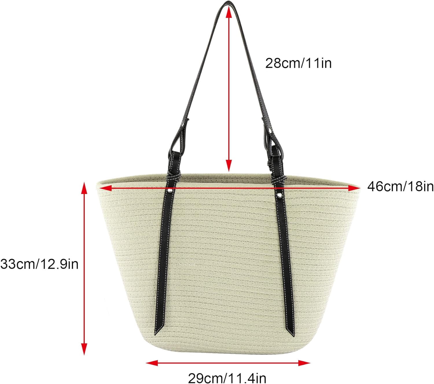 Kukuzhu Women Large Beach Tote Shoulder Handbag Summer Beach Cotton Crochet Handwoven Weaving Shoulder Purse Bag