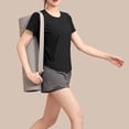 thumbnail image 4 of Hrsba Short Sleeve Tops For Women Solid Color Breathable Fast Drying Yoga Active Wear Casual Lightweight Summer Tops For Women, 4 of 5