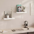 thumbnail image 2 of Ballucci 16" Floating Shelves for Wall, 2-Pack with Invisible Brackets, 6" Deep, White, 2 of 9