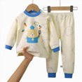 thumbnail image 4 of Gibobby Toddler Kids Boy Long Clothing Set 0 6 12 18 24 Months 2T 3T Toddler Boys Outfits Long Sleeve Prints Tops Pants Child 2Pcs Set Kids Fall Winter Clothes for Boys Set(5-6 Years,Blue), 4 of 4
