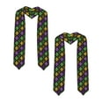 thumbnail image 2 of Fuzoiu Mardi Gras1 Print Graduation Sash,Graduation Stole,Unisex Adult Graduation Stole Shawl 91" Long,for Academic Commencements Shawl-Sharp Corner, 2 of 7