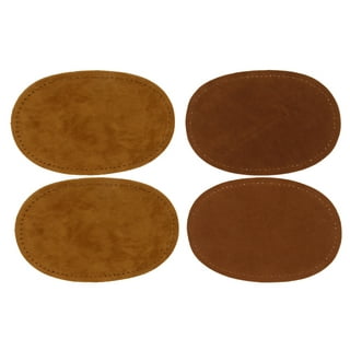 2 Iron-on Faux Microfiber Suede - Elbow Patches Size 4 1/2 in x 5 3/4 in  (Beige)