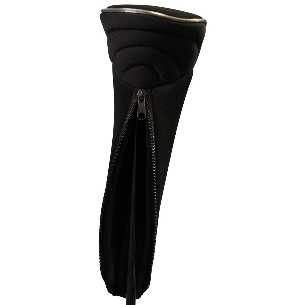 Black Golf Zipper Head Covers Driver 1 3 5 7 9 X Fairway Woods Headcovers Metal Neoprene Traditional Plain Protective Covers Fits All Fairway Clubs Perfect Gift