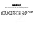 thumbnail image 2 of Transit Auto Front Hub Bearing Assembly and Link Kit for Car 2003-2008 INFINITI FX35 FX45 - Left Right Side (Driver Passenger) K77-100310, 2 of 11