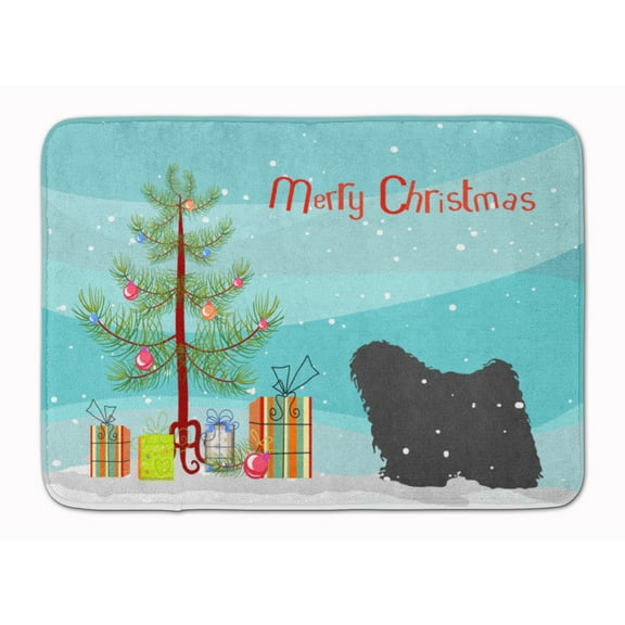 Puli Merry Christmas Tree Machine Washable Memory Foam Mat