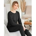 thumbnail image 6 of KISSGAL Jogger Pajama Set Long Sleeve Sleepwear Soft Pj Set Comfy Lounge Set Nightwear with Pockets, 6 of 7
