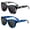 1 Grey 1 Blue, variant on 2 Pairs Women Bifocal Round Oversized Reading Sunglasses - Outdoor Reader - Spring Hinge Bi-Focal +1.25