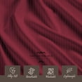 thumbnail image 4 of 100% Pima Cotton RV-King Size 4-PCs Sheet Set (Stripe, Burgundy) Fits 27-30â€ Deep Pocket, 600 Series Sateen Weave, 4 of 5
