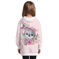 thumbnail image 2 of Psesaysky Cute Koala Rose Print Girls Hoodies Fleece Sweatshirts Hoodie Dress Long Sleeve Cozy lightweight Pullover Tops with Pocket Kids Warm Outwear for 7-8 Years, 2 of 7
