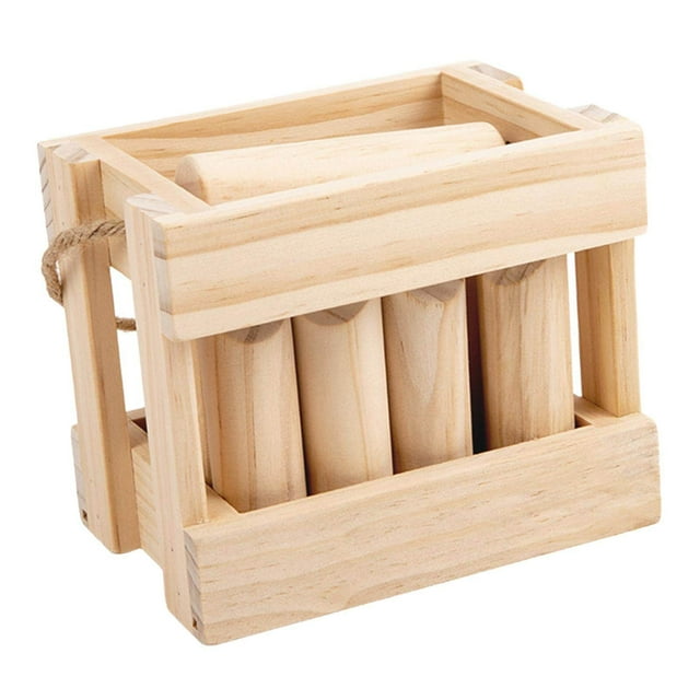 kurtrusly Wooden Throwing Game Throwing Bowling Throwing Scatter for Backyard Lawn