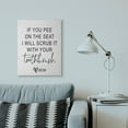 thumbnail image 2 of Stupell Industries Pee On Seat Funny Word Bathroom Black And White Design Canvas Wall Art by Lettered and Lined, 2 of 6