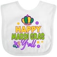 thumbnail image 3 of Inktastic Happy Mardi Gras Y'all with Crown Boys or Girls Baby Bib, 3 of 4