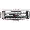 thumbnail image 3 of Kojem Mesh Front Upper Grille 2006 Style for 1999 2000 2001 2002 2003 2004 Ford Super Duty F250 F350 F450 F550 Excursion Chrome, 3 of 10