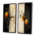thumbnail image 3 of Designart "Circular Harmony Abstract Orange" Modern Geometric Framed Wall Art Set Of 2 - Modern Black Framed Wall Art Set Of 2, 3 of 6