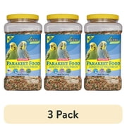 (3 pack) 3-D Pet Products Premium Parakeet Food, 5.0 lb. Stay Fresh Jar