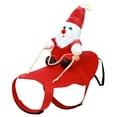 thumbnail image 6 of Pet Clothes with Bell Santa Claus Riding TeqHome Dog Santa Costume Christmas Pet Cosplay Costumes with Adjustable Straps for Small Dogs Cats S, 6 of 9