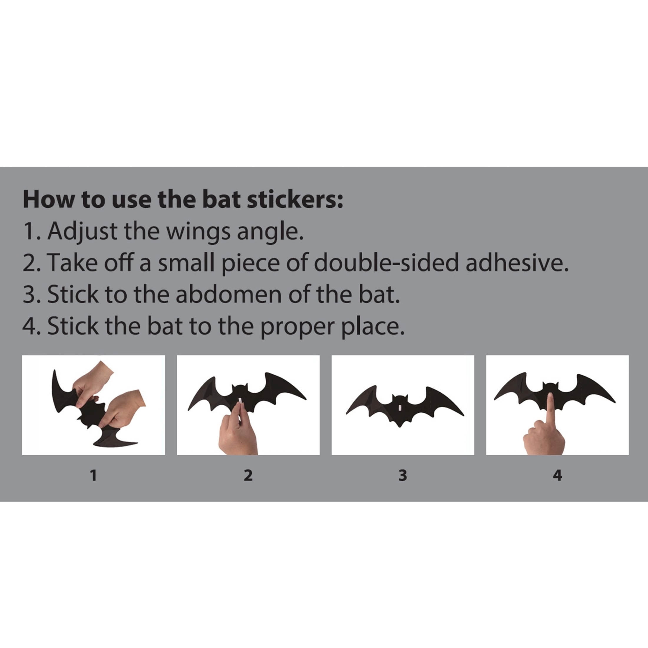 Bats Wall Decorations, Black, 68 Pieces, Halloween by Way To Celebrate