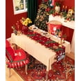 thumbnail image 2 of Rdsfhsp Table Runner, Christmas Tree Snowman Pine Branches Cone Cardinal Bird Snowflake Red Cotton and Linen Dresser Scarf Table Runner for Kitchen Dinner Table, 13"x72", 2 of 5