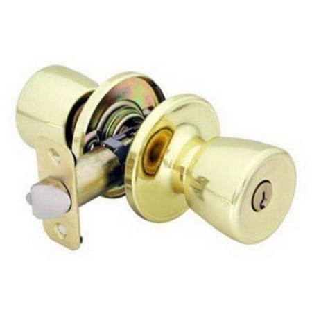Tulip Entry Lockset Polished Brass Truguard Doorknobs Ts700