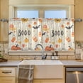 thumbnail image 2 of Yayeee Kitchen Curtains Tier Set of 2 Light Filtering 57"x24" Over Sink Window Panels, Halloween Cute Pumpkins, 2 of 7