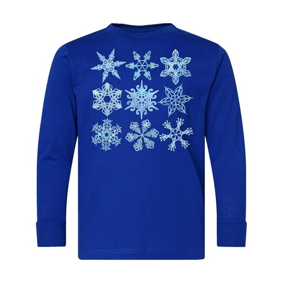 Inktastic Winter Snowflakes Long Sleeve Youth T-Shirt