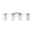 thumbnail image 3 of RADIANCE Goods Contemporary 4 Light Chrome Finish Bath Vanity Light Etched White Glass 29" Wide, 3 of 4
