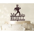 thumbnail image 1 of Personalized Mr & Mrs Couple Cake Topper Personalized Brown Cake Topper Color Option Available 5-7 Inches Wide, 1 of 1