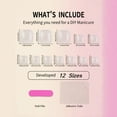 thumbnail image 4 of 24Pcs French Square Artificial Toenail Tips, Glossy Finish Toe Nail Art, Comes With Application Tool, Suitable For Daily Wear Toe Nails Press On Nails Nail Supplies Nails, 4 of 5