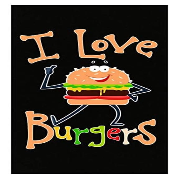 Funny Burger Poster - Wall Decor for Kitchen Gift