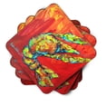 thumbnail image 2 of Carolines Treasures MW1134FC Crawfish Hot Craw Foam Coaster Set of 4 3 1/2 x 3 1/2 multicolor, 2 of 3