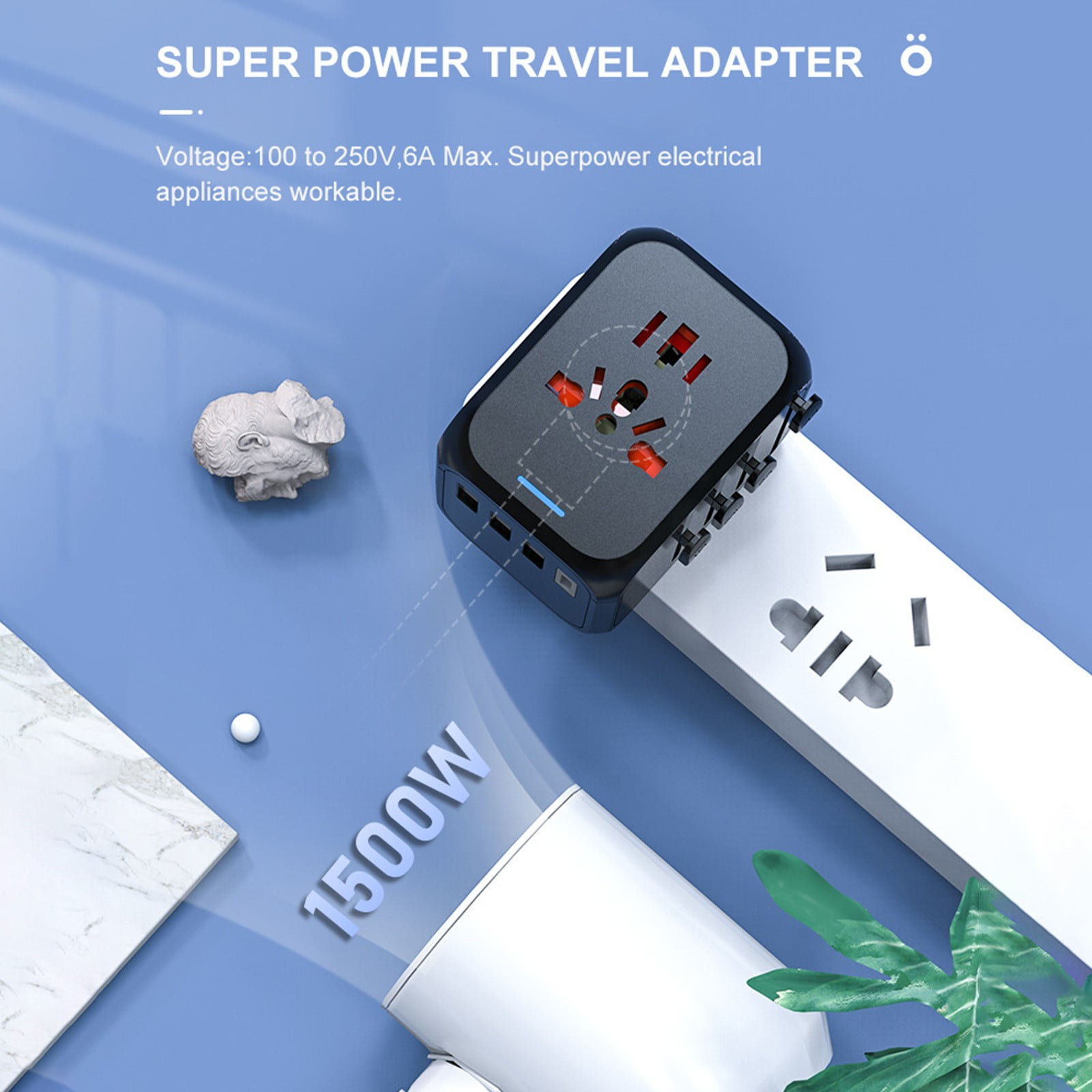 Hotel Primewire Watch Movies Multi Plug Outlet Extender With USB