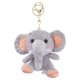 thumbnail image 1 of GOOHOCHY Llavero de peluche con forma de elefante, adorno colgante para bolso, llave de coche (gris), 1 of 7